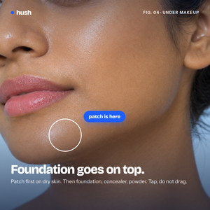 Hush patch in Indian heat — stays put through sweat and humidity